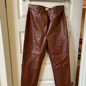 Aritzia Wilfred Rebel Pant - 12 - Cognac